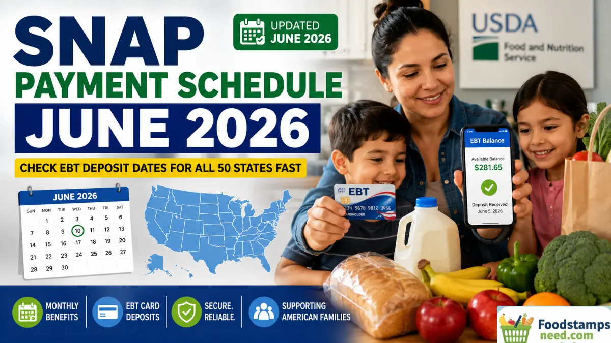 Food stamps payment dates june 2026